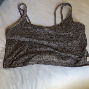 Vuori Heather Grey crop top